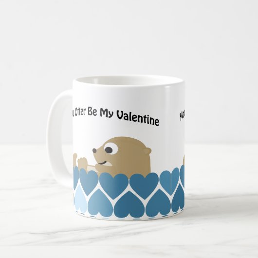 Jij bent mijn Valentijn met hart Koffiemok (Voorkant links)