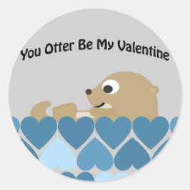 Jij bent mijn Valentijn met hart Ronde Sticker