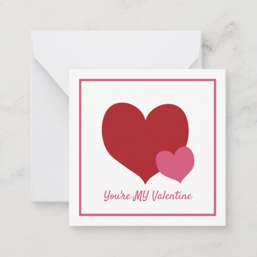 Jij bent mijn Valentijn Notitiekaartje (Voorkant)