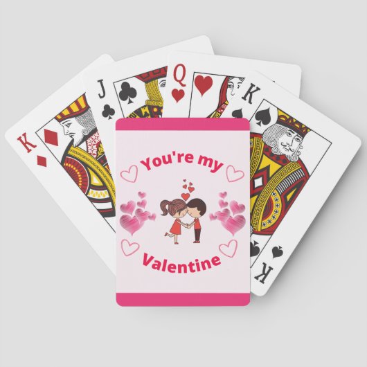 Jij bent mijn Valentijn    Pokerkaarten (Achterkant)