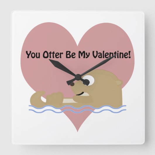 Jij bent mijn Valentijn Vierkante Klok (Voorkant)