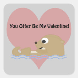 Jij bent mijn Valentijn Vierkante Sticker