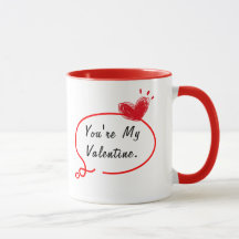 Jij bent mijn Valentijnskaart met eigen naam mok v