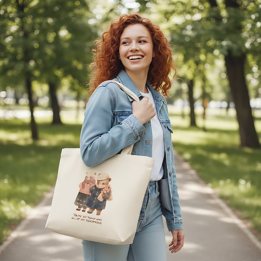 Jij Bent Mijn Vandaag Quote Grote Tote Bag