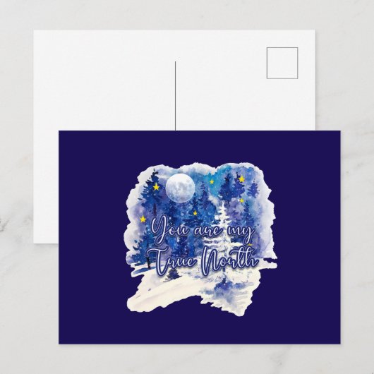 Jij bent mijn ware noorden briefkaart (Voorkant / Achterkant)