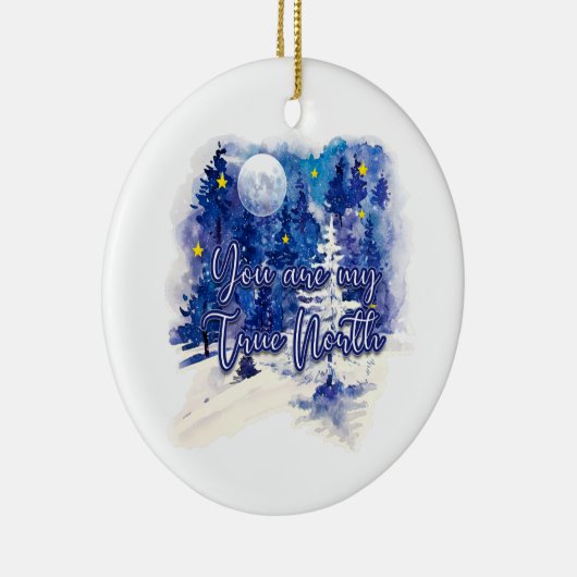 Jij bent mijn ware noorden keramisch ornament (Rechts)