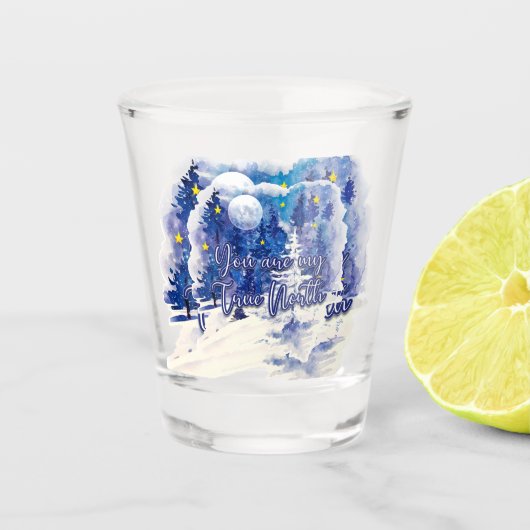 Jij bent mijn ware noorden shot glas (Voorkant)