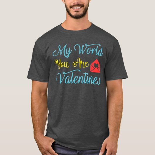Jij bent mijn wereld Valentijnse T-shirt (Voorkant)
