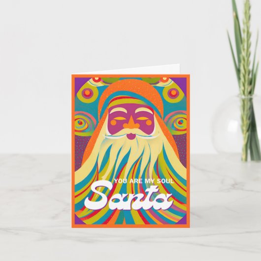 Jij bent mijn ziel Santa Boho Hippie Kerstmis Feestdagen Kaart (Voorkant)