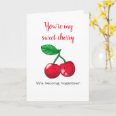 Jij bent mijn zoete kers kaart (Gele Bloem)