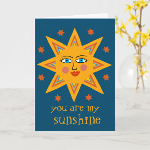 Jij bent mijn Zon Zonnige Zon Aangepast Kaart