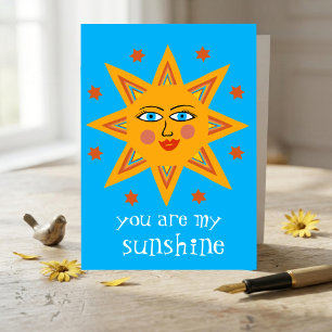 Jij bent mijn Zon Zonnige Zon Aangepast Kaart