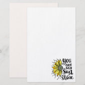 Jij bent mijn zonnebloem briefpapier (Voorkant / Achterkant)