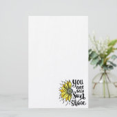 Jij bent mijn zonnebloem briefpapier (Staand voorkant)
