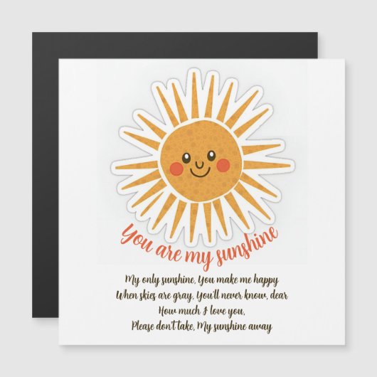 Jij bent mijn zonneschijn (Voorkant / Achterkant)