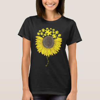 Jij Bent Mijn Zonneschijn Autisme Puzzel Zonnebloe T-shirt