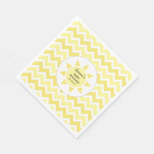 Jij bent mijn zonneschijn baby shower decor servet (Hoek)