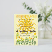 Jij bent mijn zonneschijn. briefkaart (Staand voorkant)