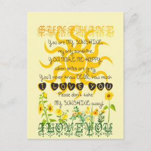 Jij bent mijn zonneschijn... briefkaart