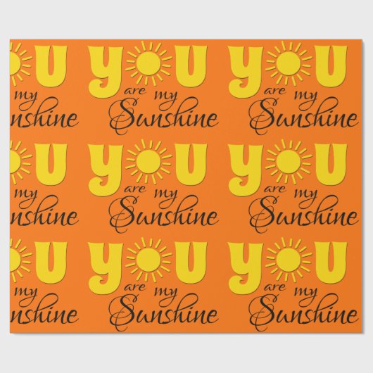 Jij bent mijn zonneschijn cadeaupapier (Vlak)