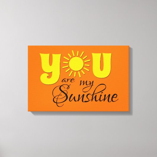 Jij bent mijn zonneschijn canvas afdruk (Voorkant)