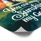 Jij bent mijn zonneschijn Christelijke Nursery Wal Poster (Hoek)