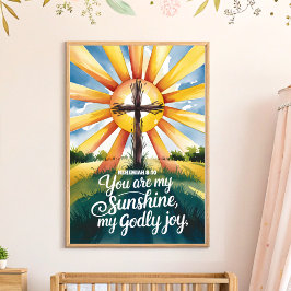 Jij bent mijn zonneschijn Christelijke Nursery Wal Poster