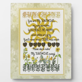 Jij bent mijn zonneschijn fotoplaat