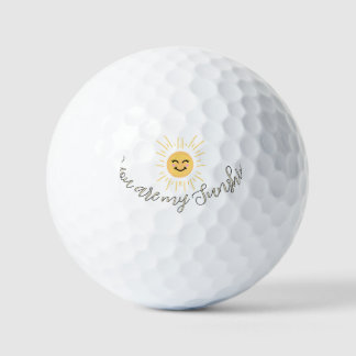 jij bent mijn zonneschijn geel oranje zonnestralen golfballen