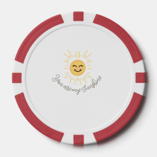 jij bent mijn zonneschijn geel oranje zonnestralen poker chips