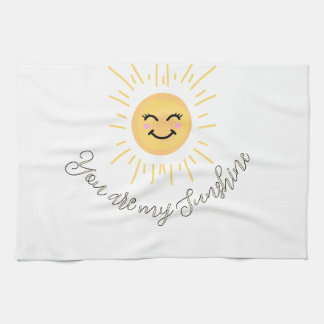 jij bent mijn zonneschijn geel oranje zonnestralen theedoek