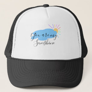 jij bent mijn zonneschijn geel oranje zonnestralen trucker pet