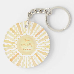 JIJ BENT MIJN ZONNESCHIJN Geel Sinaasappel Polka D Sleutelhanger