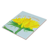 Jij bent mijn zonneschijn geel zonnebloem Waterver Tegeltje (Zijkant)