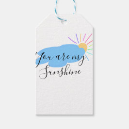 jij bent mijn zonneschijn gele oranje zonnestralen cadeaulabel