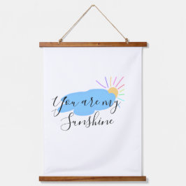 jij bent mijn zonneschijn gele oranje zonnestralen hangend wandkleed