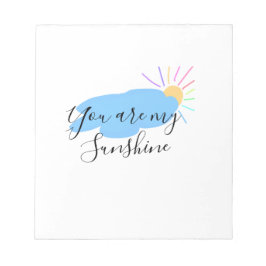 jij bent mijn zonneschijn gele oranje zonnestralen notitieblok