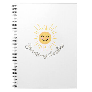 jij bent mijn zonneschijn gele oranje zonnestralen notitieboek