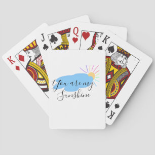 jij bent mijn zonneschijn gele oranje zonnestralen pokerkaarten