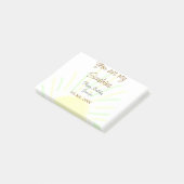 Jij bent mijn zonneschijn gele pastel verjaardag v post-it® notes (Schuin)