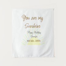 Jij bent mijn zonneschijn gele pastel verjaardag v