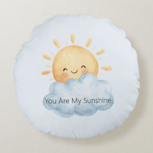 Jij Bent Mijn Zonneschijn Gelukkige Zon Wolk Rond Kussen
