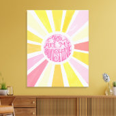 Jij Bent Mijn Zonneschijn Helder Waterverf Baby Ca Canvas Afdruk (Insitu (Woonkamer))