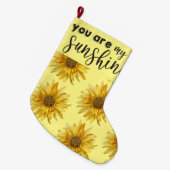 Jij bent mijn zonneschijn heldergele zonnebloem grote kerstsok (Voorkant (Hangend))