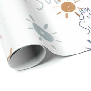 Jij bent mijn zonneschijn in aardse tinten cadeaupapier
