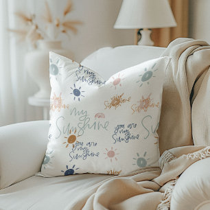 Jij bent mijn zonneschijn in aardse tinten omkeerb kussen