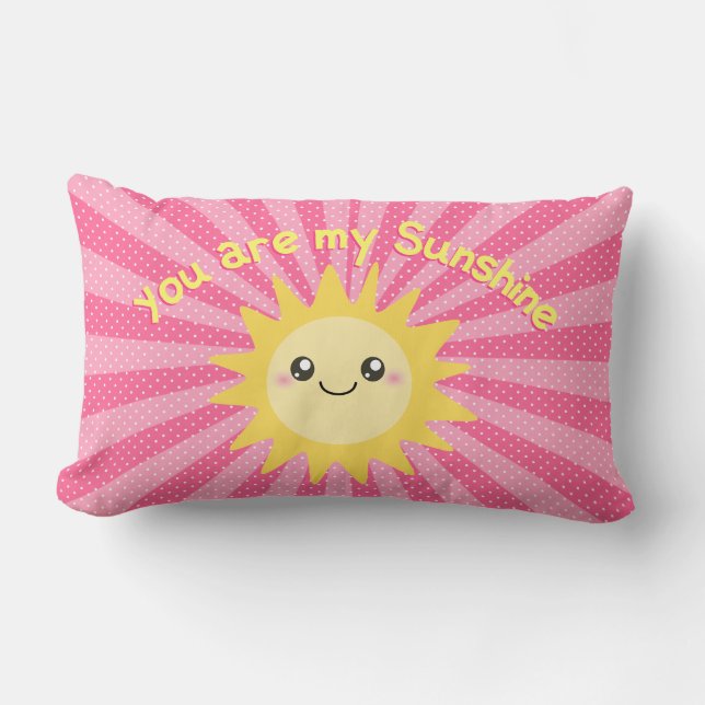 Jij bent mijn zonneschijn in hete roze kussen (Voorkant)