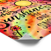 "Jij bent mijn zonneschijn" Inspirerend Poster (Hoek)