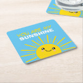 Jij bent mijn zonneschijn kartonnen onderzetters (Schuin)