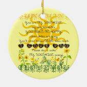 Jij bent mijn zonneschijn... keramisch ornament (Achterkant)